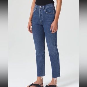 Agolde Riley Jeans Size 26, raw hem